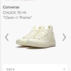 Converse
CHUCK 70 HI 
“Clean n’ Preme”